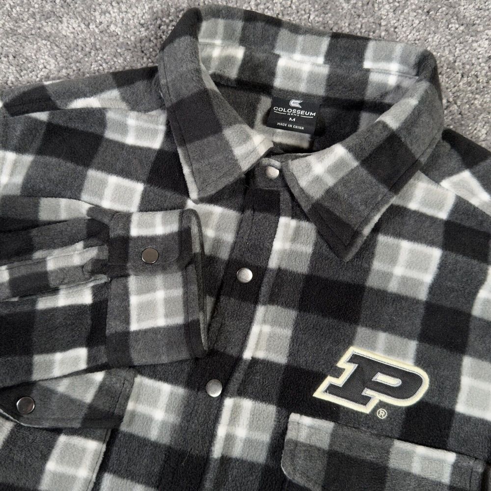 Colosseum NCAA Purdue Boilermakers Ellis Full Snap‎ Jacket Men's Medium Fleece